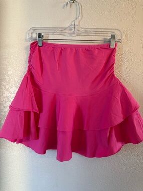 Flouncy Hot Pink Tiered Skirt with Shots
